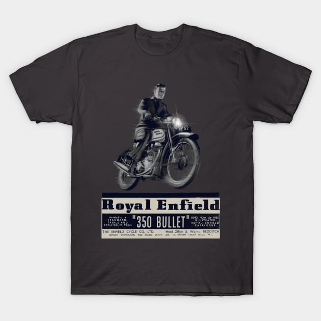 Motormaniac Vintage Royal Enfield 350 Bullet Motorcycle Women s T Shirt
